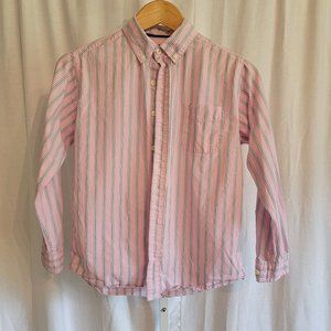 Duck Head Pink Striped Dress Shirt Button Down long Sleeve Boy's Size 12/14